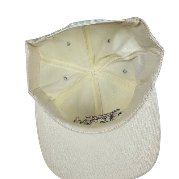 Vintage Snapback Baseball Hat Cap Penske Racing White Embroidered 90s - Picture 11 of 12